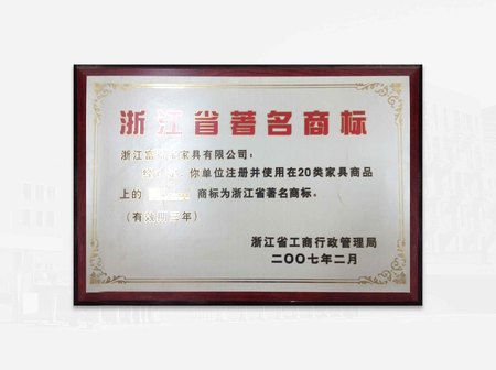 2007年浙江省著名商标